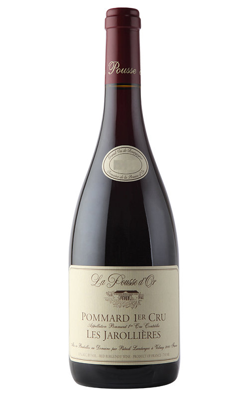 Photographie d'une bouteille de vin rouge Pousse D Or Les Jarollieres 2022 Pommard Rge 75cl Crd