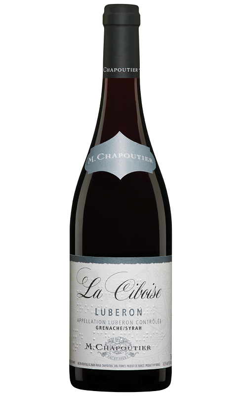 Photographie d'une bouteille de vin rouge Chapoutier La Ciboise 2022 Luberon Rge 75cl Crd