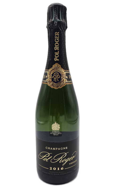 Photographie d'une bouteille de Pol Roger Brut Vintage 2016 Champagne Blc 75cl Crd