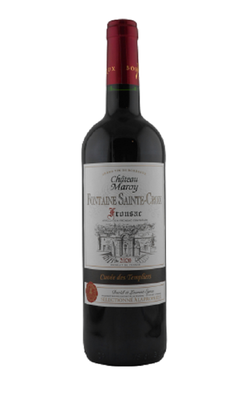 Photographie d'une bouteille de vin rouge Cht Maroy Fontaine Ste Croix 2023 Fronsac Rge 75cl Crd