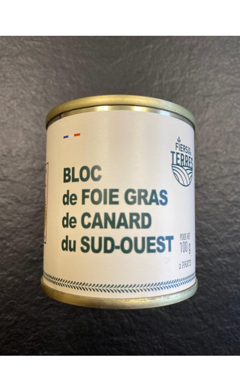 Fiers De Nos Terres Conserve Bloc Foie Gras De Canard 100g