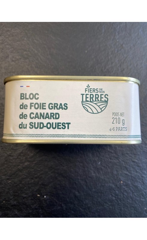 Fiers De Nos Terres Conserve Bloc Foie Gras De Canard 210g