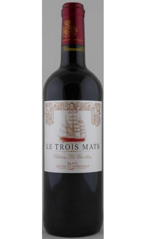 Cht Griveliere Le Trois Mats 2020 Blaye Cdbdx Rge 75cl Crd