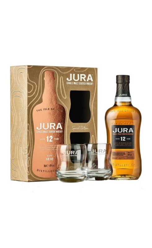 Jura 12 Ans Coffret 2 Verres 70cl Crd