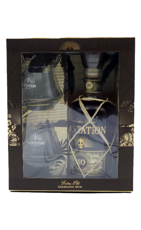 Plantation Rm Xo 20th Anniversary 70lc Crd Coffret 2 Verres