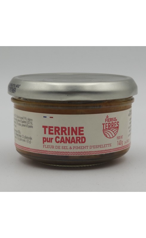 Fiers De Nos Terres Terrine Pur Canard Fleur Sel Piment 140g