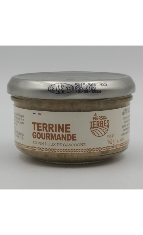 Fiers De Nos Terres Terrine Gourmande Vin Dx Gascogne 140g