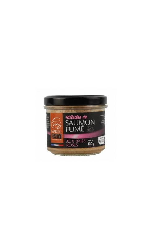 Marcel Baey Rillettes De Saumon Fume Baies Roses 100g