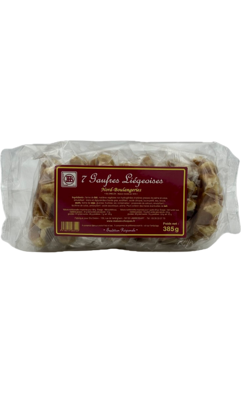 Maison Chuques 7 Gaufres Liegeoises Sachet 385g