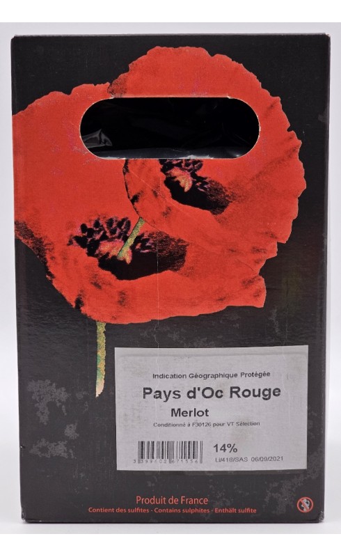 Tavel Fontaine Merlot Coquelicot Pays D Oc Rge Bib 5 L Crd