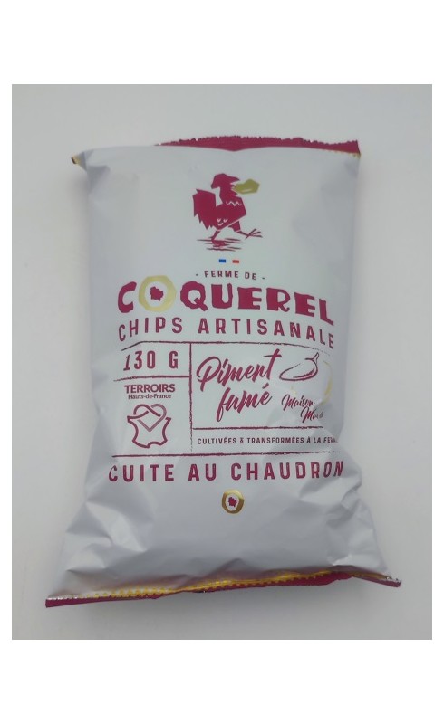 Ferme Coquerel Chips Artisanale Chaudron Piment Fume 130g